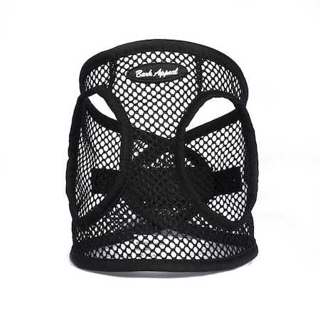 Bark Appeal Bark Appeal MBNEW-L Netted EZ Wrap Harness; Black - Large MBNEW-L